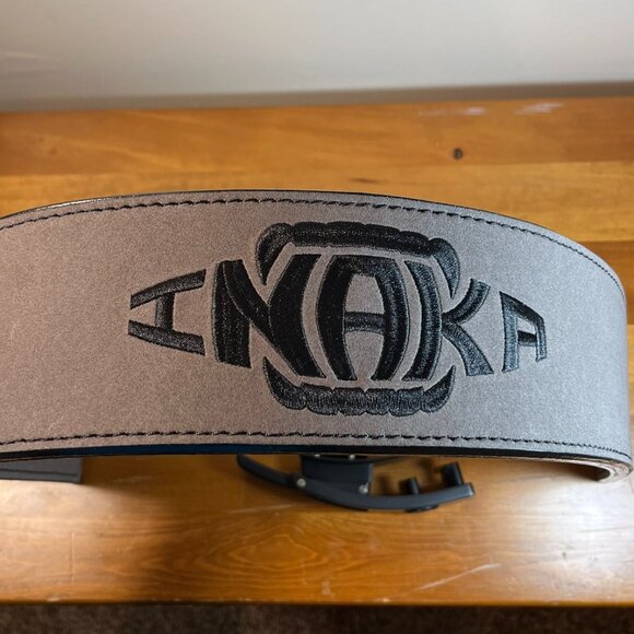 Inaka Power Lever Black and Gray Suede Belt - Picture 3 of 3